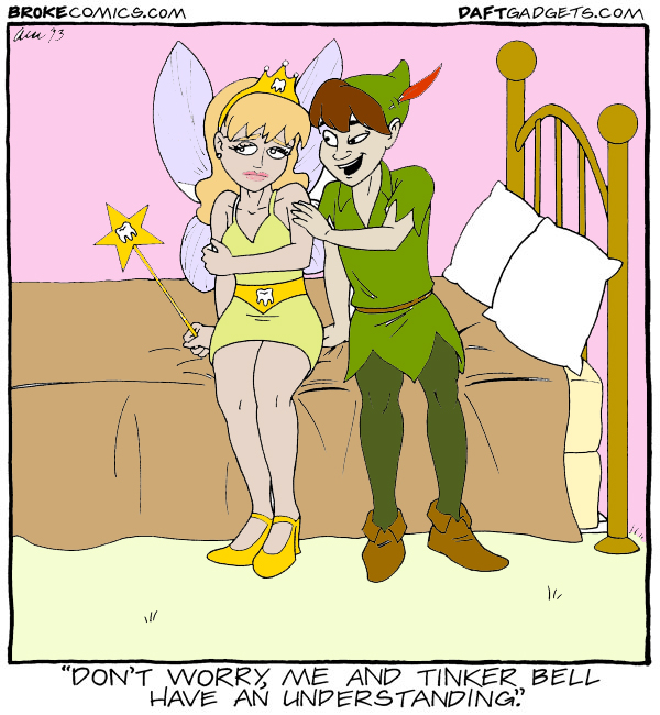 Peter Pan Meets the Tooth Fairy Comic Strip